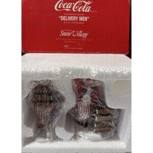 DEPARTMENT 56 #5480-1 Coca-Cola Delivery Men Vintage Snow Village NIB 1994